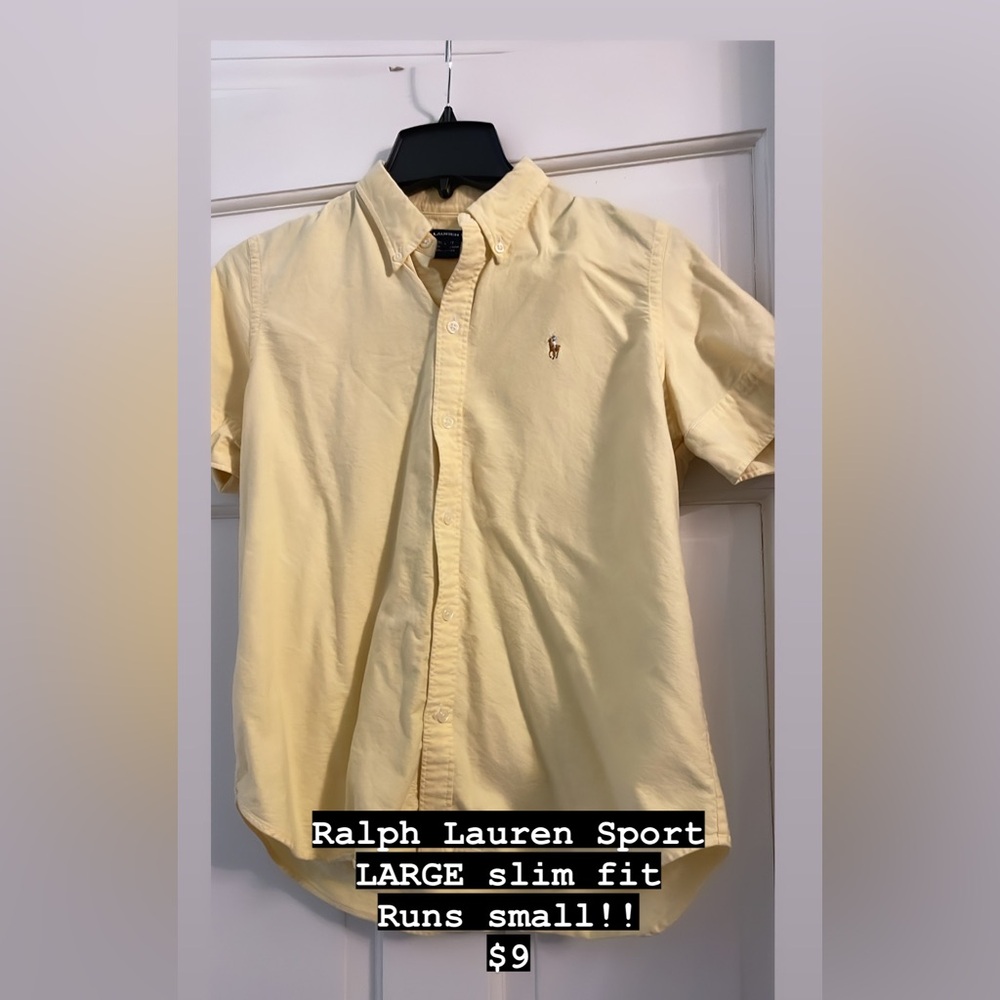 Ralph Lauren Slim Fit Button Down. LARGE. Runs small!!